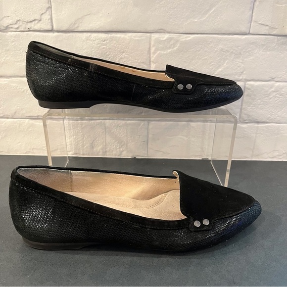 Alex Marie sz 6 Ryann black leather pointy toe ballet flats - Picture 6 of 15